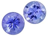 MIN .80CTW 4.5MM ROUND TANZANITE SET OF 2