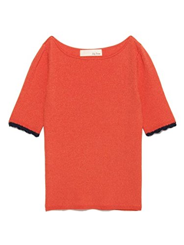 Lily Brown(リリーブラウン)袖ライン配色リブニットトップス