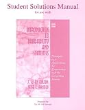 Student Solutions Manual to accompany Introduction to Probability and Statistics