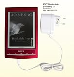 Netzteil weiß für Sony PRS-T1 eBook Reader Touch Digital Book. 230V Travelcharger für Sony E-Book PRS T1 - Ladegerät für die Steckdose. 110V - 230V -weiss