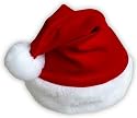 Letop Santa's Little Helper Red Velour Santa Cap With White Faux Fur Trim, Garnet