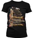 Eagle Spirit Indian Princess Juniors T-shirt, Native American Girl And Eagle Juniors Shirt
