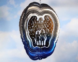 Childrens Toyshop  Toys : Medium Guardian Angel-Antiqued Silver/Blue