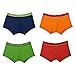 Men's 4-Pack Fashion Boxer Briefs Underwear by LUK Poppy/Marigold/Apple/Ink Large