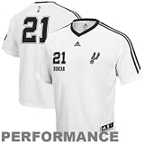 adidas San Antonio Spurs #21 Tim Duncan White On Court Shooting Performance T-shirt
