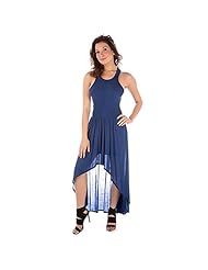 Scoop Neck Ankle Length High-Low-Hem Fitted Sleeveless Tank  Dress