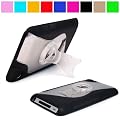 Fusion �tui coque de protection en TPU avec b�quille et �tui semi-rigide Cristal Clair pour iPod touch 4� g�n�ration 8G 32G 64G (Noir)