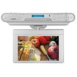 Coby KTFDVD1093 10.2-Inch Under-The-Cabinet LCD TV with Built-in DVD/CD Player and AM/FM Radio - Silver