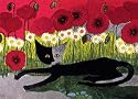 Eurographics RW1072 Rosina Wachtmeister, Perche Io - Warum ich? 60 x 80 cm, Hochwertiger Kunstdruck - Katzen