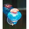 Bird Brain 15622 Happy Hummer Window Mounted Hummingbird Feeder - Crackle Glass - Aqua Blue