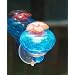 Bird Brain 15622 Happy Hummer Window Mounted Hummingbird Feeder - Crackle Glass - Aqua Blue