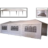 New 10' X 30' White Party Tent Gazebo Canopy W/ Walls Heavy Duty Polyester Water resistant