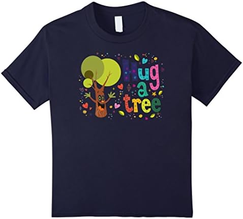 Kids Hug A Tree Hugger Shirt Save the Earth Day Shirt Save Planet 6 Navy