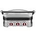 Cuisinart GR-4NR 5-in-1 Griddler, Silver, Red Dials