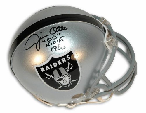 Autographed Jim Otto Oakland Raiders Mini Helmet Inscribed HOF 00