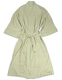Spa Robe - Mens Waffled Spa Robe, Putty