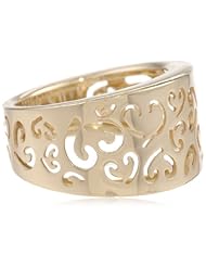 14k Yellow Gold Fancy Heart Ladies Ring, Size 7
