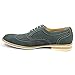 Ferro Aldo Blue/Green Men's Dress Shoes Perforation Details Wing Tip 139001