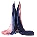 Bellonesc Silk Scarf 100% silk Long Lightweight Sunscreen Shawls for Women (pink-blue)