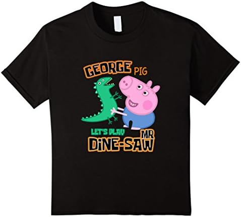 Kids George the Pig Boys And Girls Pep-pa Pig T-Shirt 8 Black