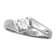 14K White Gold Diamond Solitaire Engagement Ring - 0.25 Ct.