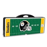 Exclusive By Picnictime Portable Picnic Table Is A Compact Fold-Out Table With Bench Seats/Black-Pittsburgh Steelers (Digital Print)