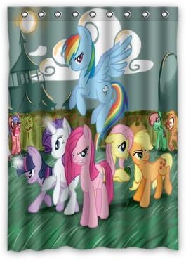 Personalized Custom Cartoon My Little Pony Window Curtain / Drapery / Panels / Treatment Thermal Insulated Blackout Window Curtains 52 "x 72" Inch Home Decoration