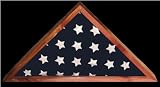 Red Cedar Flag Display Case, Flag Shadow Box for Military Flag Display, Memorial Tribute to Veterans