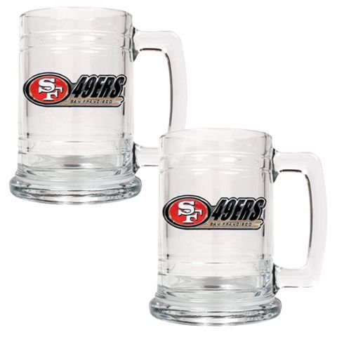 San Francisco 49ers Set of 2 Beer Mugs