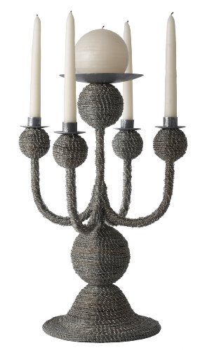 Lazy Susan Warm Gray Arm Candleholder