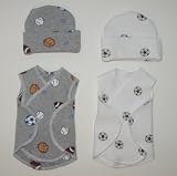 NICU Preemie and Newborn Sports Balls Snuggler Wrap Set (Four sizes!)