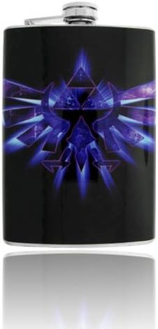 8oz Legend of Zelda Triforce Vinyl Wrap Stainless Steel Flask (2)