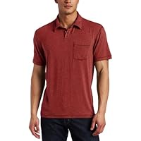 prAna Men's Crosshatch Polo Shirt, Medium, Tomato