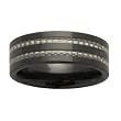 8mm Gray Carbon Fiber Inlay Black Ceramic Ring