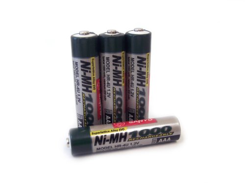 Sanyo 1,000 mAh AAA NiMH Rechargeable Batteries (4-Pack)