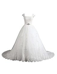Cap Sleeves Lace-Up Crystal Crystals Tulle  Dress