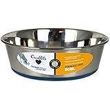 OurPets Durapet Premium Rubber-Bonded Stainless Steel Dog Bowl 4.5 Quart