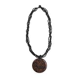 Resin, Cinnamon and Glass Beads Black Pendant-Cinnamon Design 