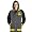 Batman Letterman Mens Gray Hoodie