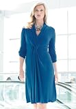 Jessica London Plus Size Pleat-Front Dress