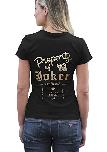 Decrum Harley Quinn Suicide Squad Property Of Joker Logo Black Tshirt XL