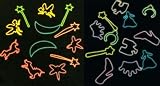 24 counts SILLY SHAPED Silicone Rubber Bands Bracelets GLOW IN THE DARK   PRINCESS & ANGEL