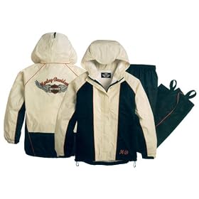 Click here to buy Harley-Davidson® Ladies Jettison Rain Suit. Jacket and Pants. Waterproof. Reflective piping.... by 113.