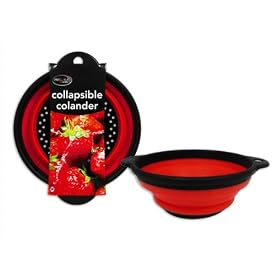 Collapsible Colander in Red/Black
