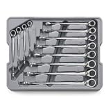 GearWrench 85388 Reversible Combination Ratcheting Wrench Set Metric