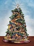 Thomas Kinkade Illuminated Nativity Tabletop Tree: Glory To The Newborn King by Hawthorne Village