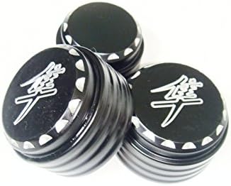 Street Billet - 1999-2007 Set of 3 pieces Suzuki 1300 Hayabusa Black Scale cut fork &amp; yoke caps