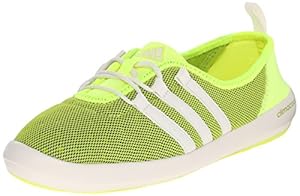 adidas Outdoor Women's Climacool Boat Sleek Water Shoe, Halo/Chalk White/Semi Solar Slime, 12 M US