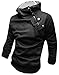 jeansian Men's Zipper Button Fashion Hoodie Casual Top Coat Slim Fit Fur Jacket 0804