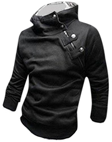 jeansian Men's Zipper Button Fashion Hoodie Casual Top Coat Slim Fit Fur Jacket 0804